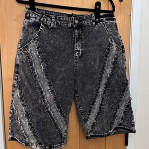 Hot Topic Distressed Black Jean Shorts